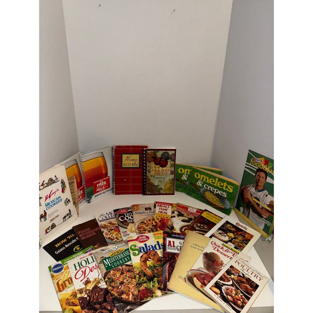 Vintage COOKBOOK PILE